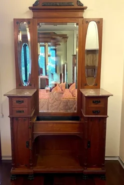 Pamono Art Deco Dressing Table with Mirror and Drawers, 1920s Discount