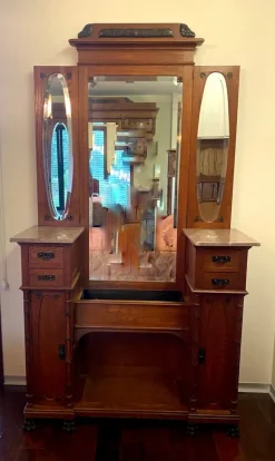 Pamono Art Deco Dressing Table with Mirror and Drawers, 1920s Discount