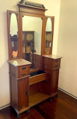 Pamono Art Deco Dressing Table with Mirror and Drawers, 1920s Discount