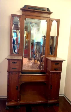 Pamono Art Deco Dressing Table with Mirror and Drawers, 1920s Discount