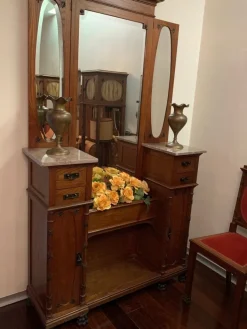 Pamono Art Deco Dressing Table with Mirror and Drawers, 1920s Discount