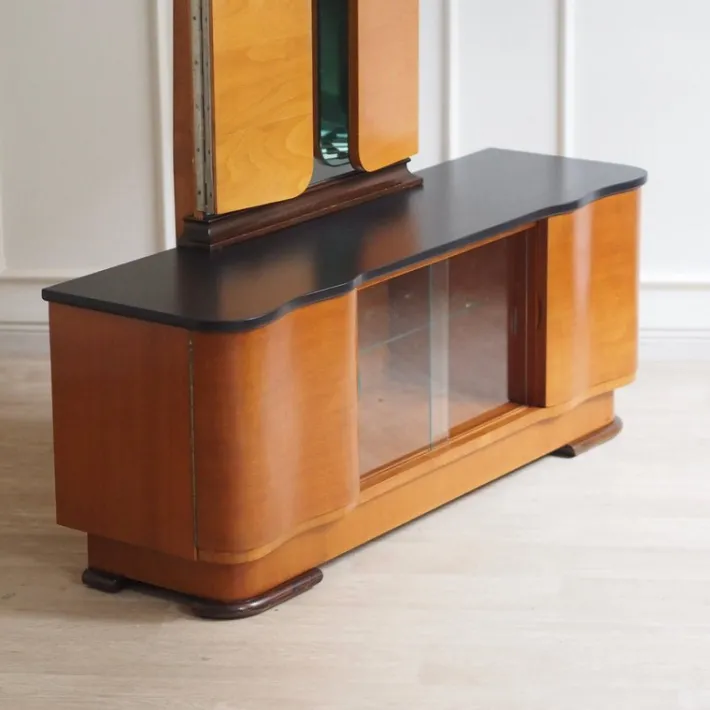 Pamono Art Deco Dressing Table with Mirror, 1940s