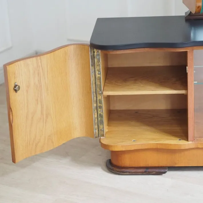 Pamono Art Deco Dressing Table with Mirror, 1940s