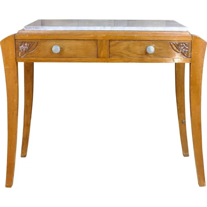 Pamono Art Deco Dressing Table with Marble Tray, 1940s Sale