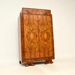 Pamono Art Deco Figured Walnut Compact Wardrobe, 1930s Online