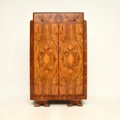 Pamono Art Deco Figured Walnut Compact Wardrobe, 1930s Online