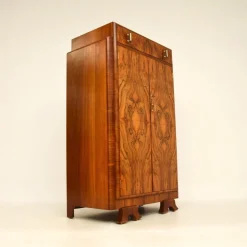 Pamono Art Deco Figured Walnut Compact Wardrobe, 1930s Online