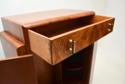 Pamono Art Deco Figured Walnut Compact Wardrobe, 1930s Online