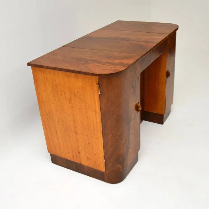 Pamono Art Deco Figured Walnut Dressing Table, 1930 Clearance