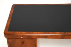 Pamono Art Deco Figured Walnut Pedestal Desk, 1930s Sale