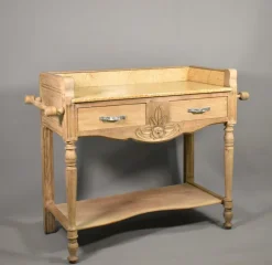 Pamono Art Deco French Bleached Oak Washstand, 1920s New