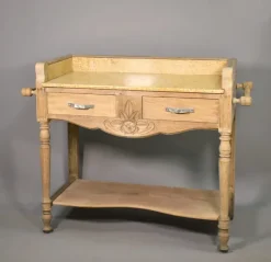 Pamono Art Deco French Bleached Oak Washstand, 1920s New