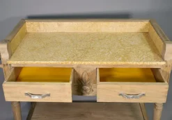 Pamono Art Deco French Bleached Oak Washstand, 1920s New