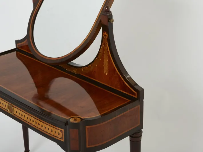 Pamono Art Deco French Marquetry Vanity attributed to Maurice Dufrene, 1920s Best