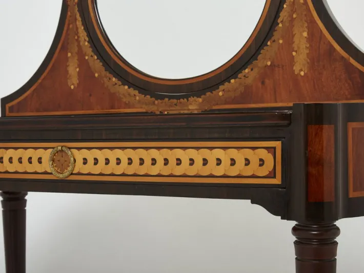 Pamono Art Deco French Marquetry Vanity attributed to Maurice Dufrene, 1920s Best