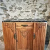 Pamono Art Deco French Walnut Sideboard with Marble Top, 1920s Best
