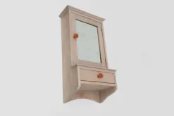 Pamono Art Deco French Wooden Medicine Cabinet with Mirror, 1920s Sale