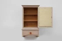 Pamono Art Deco French Wooden Medicine Cabinet with Mirror, 1920s Sale