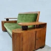 Pamono Art Deco Green Velvet Sofa Sale