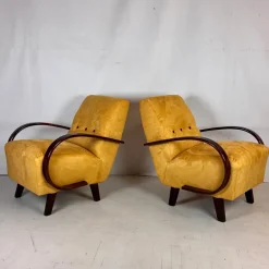 Pamono Art Deco H-410 Chairs by Jindřich Halabala for Up Zavody, 1930s, Set of 2 Clearance