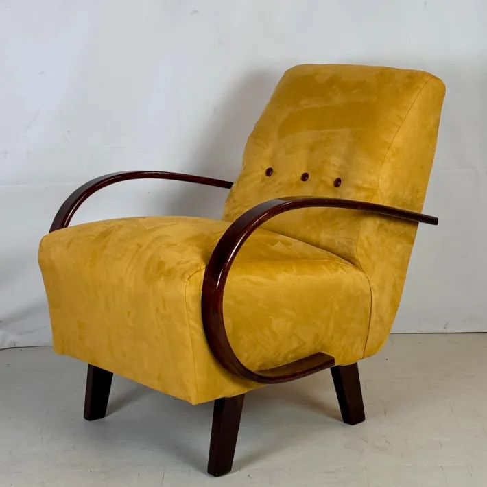 Pamono Art Deco H-410 Chairs by Jindřich Halabala for Up Zavody, 1930s, Set of 2 Clearance