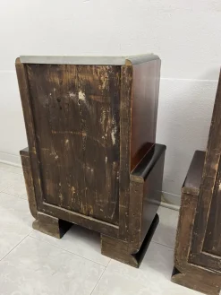 Pamono Art Deco Italian Bedside Tables with Marble Top, 1930s, Set of 2 Online