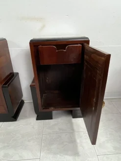 Pamono Art Deco Italian Bedside Tables with Marble Top, 1930s, Set of 2 Online