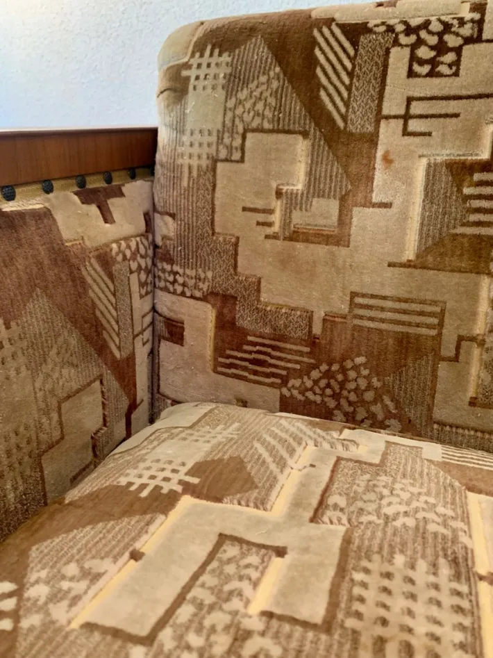 Pamono Art Deco Italian Sofa Set in the style of Fortunato Depero, 1920s, Set of 3 Clearance