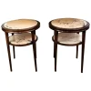Pamono Art Deco Italian Sofa Side End Tables in Walnut Woold and Marble, 1940s, Set of 2 New
