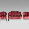 Pamono Art Deco Living Room Set in Pink Velvet attributed to Paul Follot, France, 1920s, Set of 5 Sale