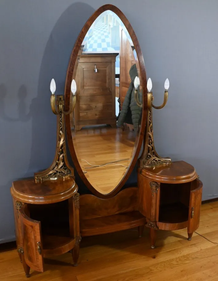 Pamono Art Deco Mahogany and Thuya Dressing Table, 1920 Hot