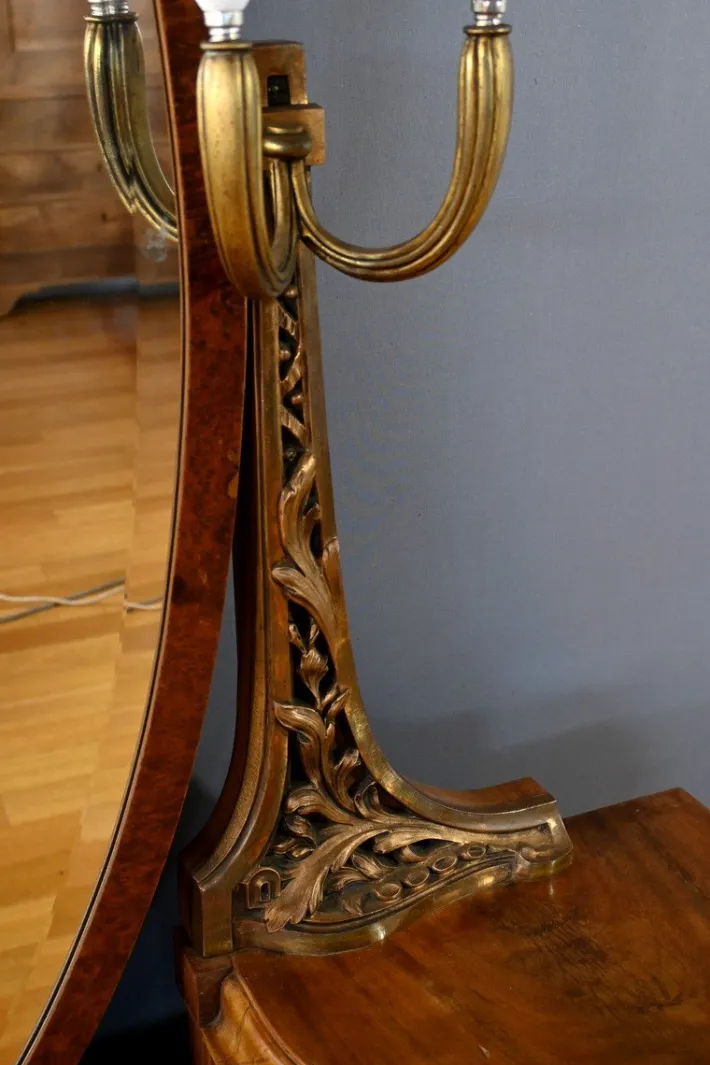 Pamono Art Deco Mahogany and Thuya Dressing Table, 1920 Hot