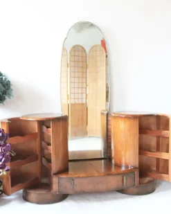 Pamono Art Deco Mirrored Bedroom Vanity Dressing Table by Shrager Brothers Masterpiece Furniture, London Clearance