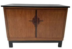 Pamono Art Deco Modern Sideboard with Black Lacquered Top, 1930s Hot