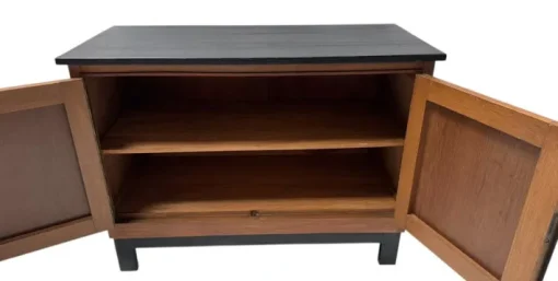 Pamono Art Deco Modern Sideboard with Black Lacquered Top, 1930s Hot