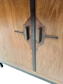 Pamono Art Deco Modern Sideboard with Black Lacquered Top, 1930s Hot