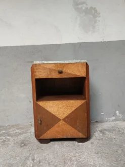 Pamono Art Deco Nightstand in Marble, 1950s Hot