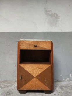 Pamono Art Deco Nightstand in Marble, 1950s Hot