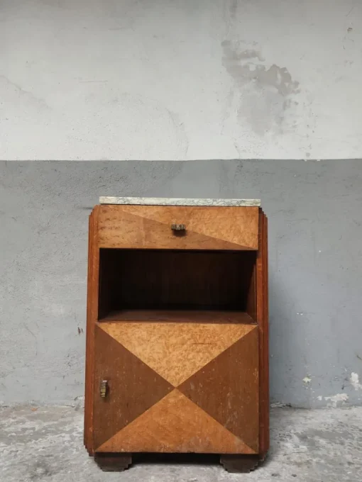 Pamono Art Deco Nightstand in Marble, 1950s Hot