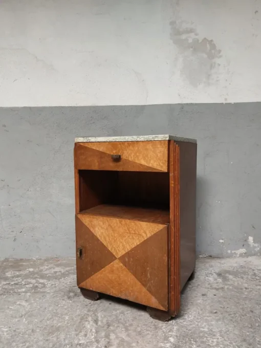 Pamono Art Deco Nightstand in Marble, 1950s Hot
