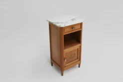 Pamono Art Deco Nightstand in Wood and Marble, 1930s New