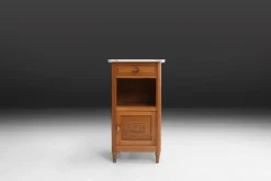 Pamono Art Deco Nightstand in Wood and Marble, 1930s New
