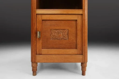 Pamono Art Deco Nightstand in Wood and Marble, 1930s New