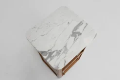 Pamono Art Deco Nightstand in Wood and Marble, 1930s New