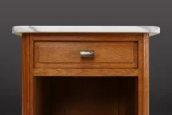 Pamono Art Deco Nightstand in Wood and Marble, 1930s New
