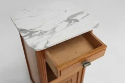 Pamono Art Deco Nightstand in Wood and Marble, 1930s New