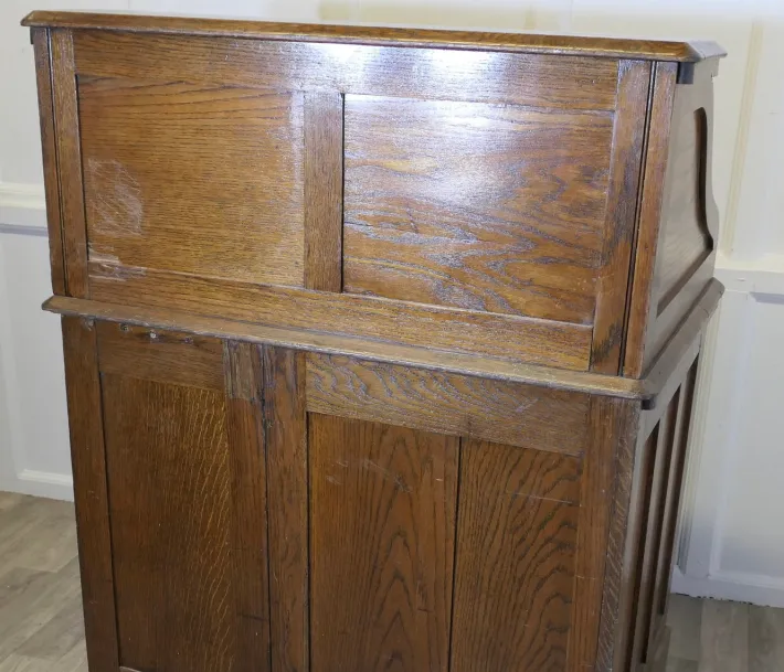 Pamono Art Deco Oak Roll Top Desk, 1890s Sale