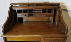 Pamono Art Deco Oak Roll Top Desk, 1890s Sale
