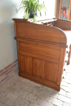 Pamono Art Deco Roller Shutter Secretaire in Oak