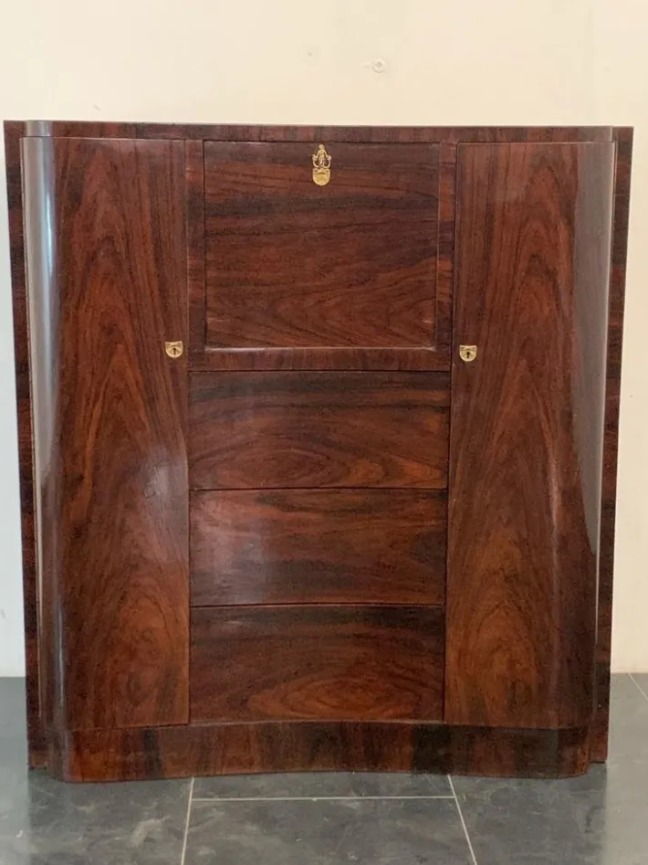 Pamono Art Deco Secretaire in Feather Mahogany Discount
